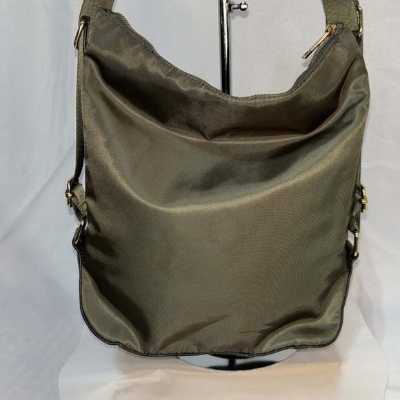 A New Day Nylon Convertible Shoulder Bag Top Zip Closure, Green - Picture 4 of 6